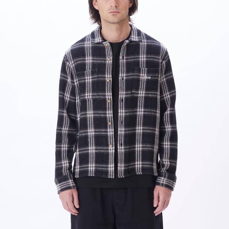 ropa negro múltiple 8RB6X763 OBEY hombres camisa wes