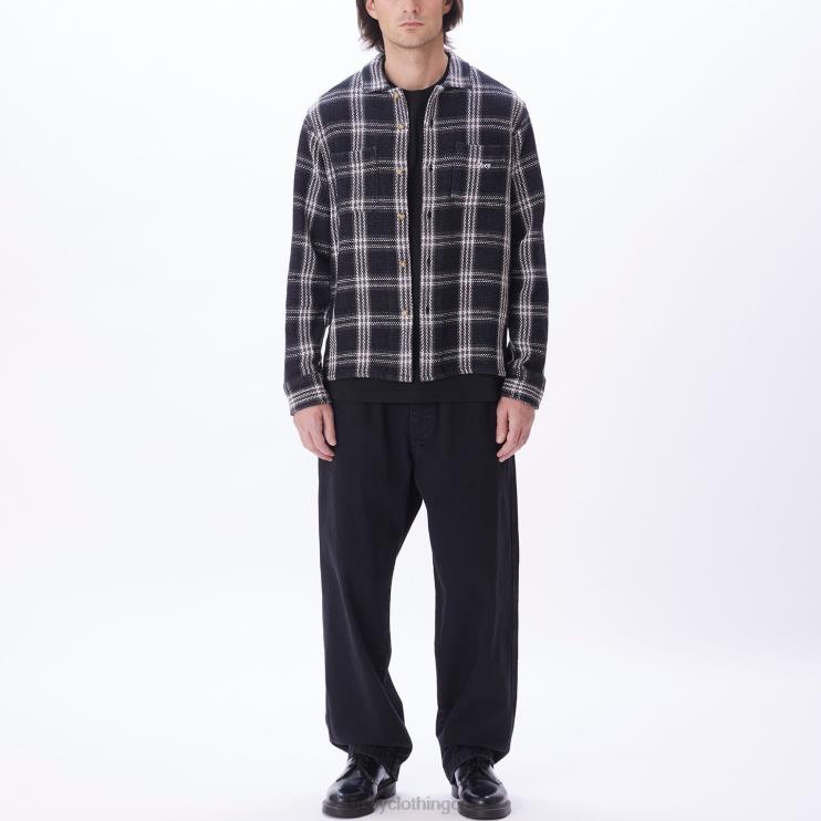 ropa negro múltiple 8RB6X763 OBEY hombres camisa wes