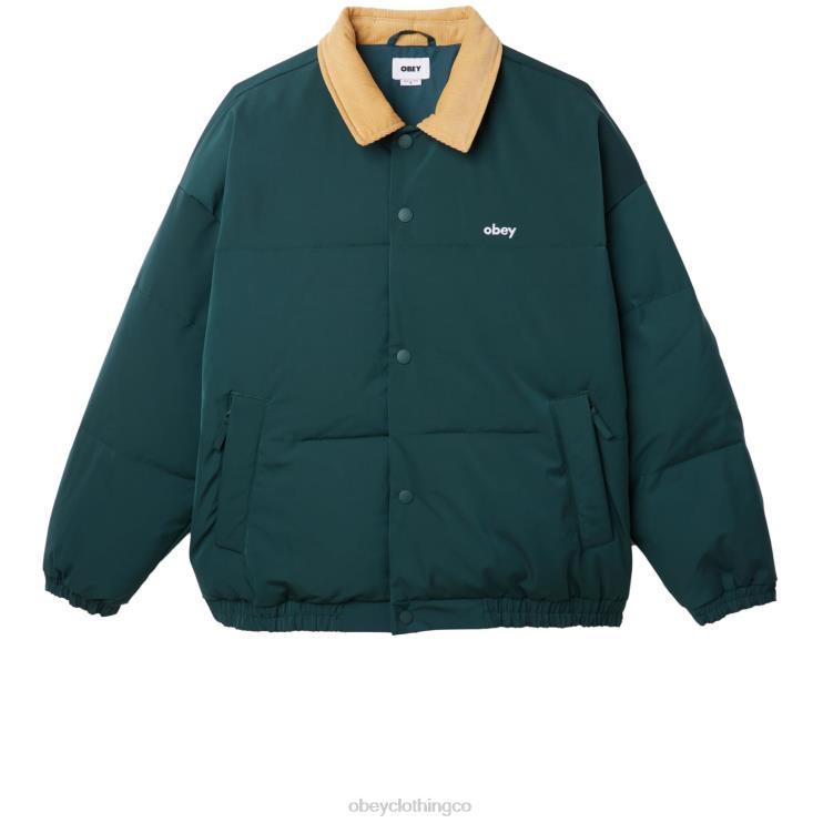 ropa frontones verdes múltiples 8RB6X819 OBEY hombres chaqueta susurra
