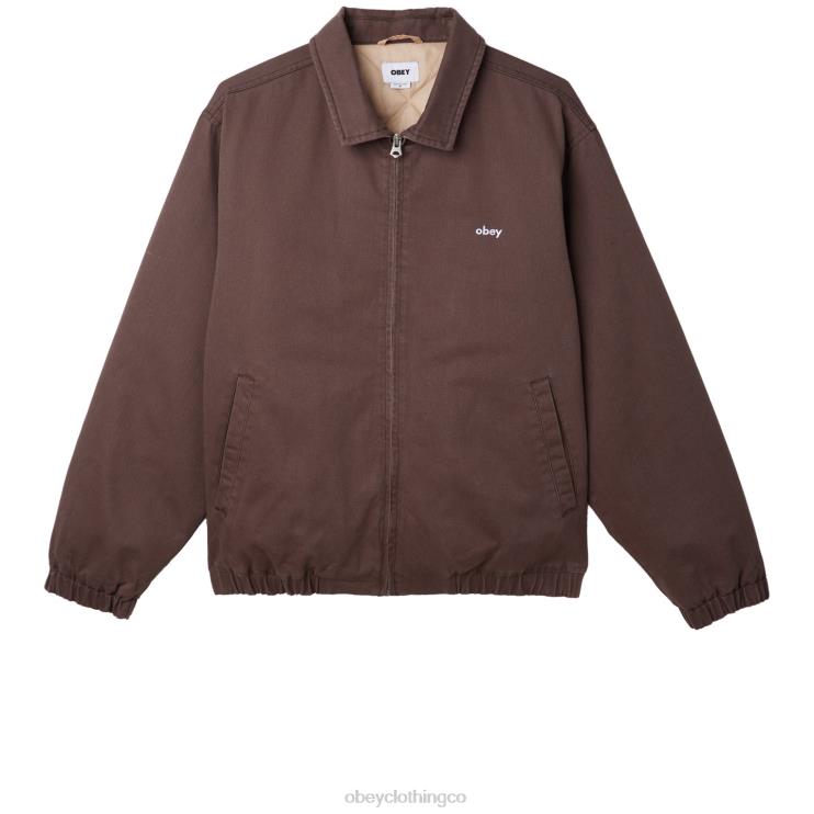 ropa marron oscuro 8RB6X831 OBEY hombres chaqueta leimert
