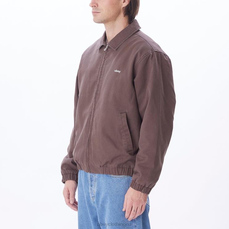 ropa marron oscuro 8RB6X831 OBEY hombres chaqueta leimert