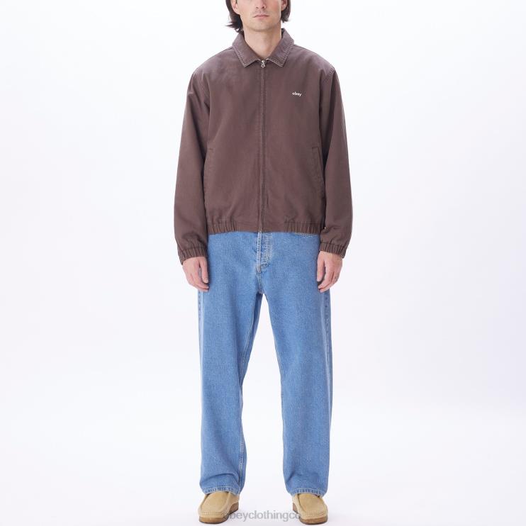ropa marron oscuro 8RB6X831 OBEY hombres chaqueta leimert