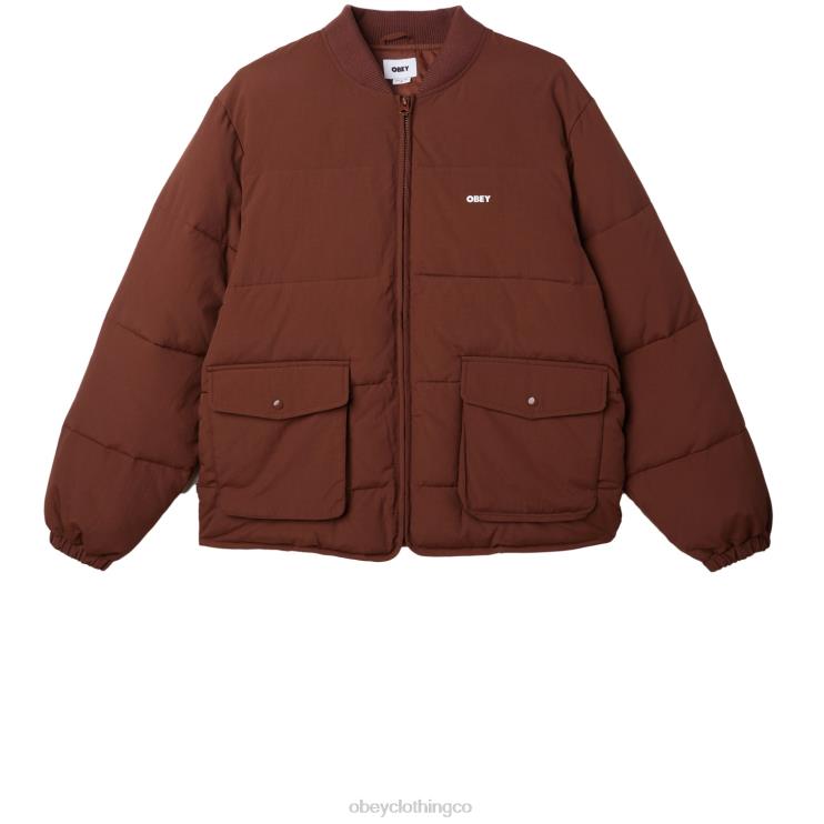 ropa sepia 8RB6X823 OBEY hombres chaqueta charlie