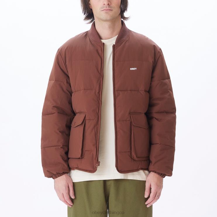 ropa sepia 8RB6X823 OBEY hombres chaqueta charlie