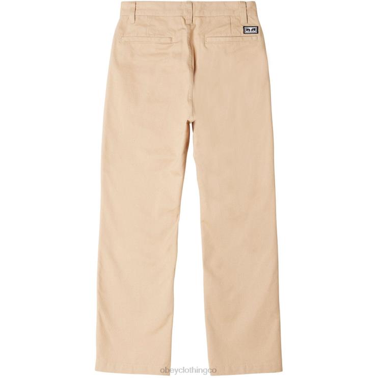 ropa crema irlandesa 8RB6X943 OBEY hombres pantalón inmobiliario