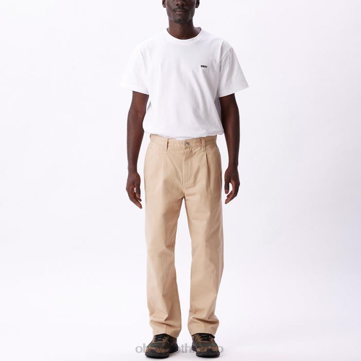 ropa crema irlandesa 8RB6X943 OBEY hombres pantalón inmobiliario
