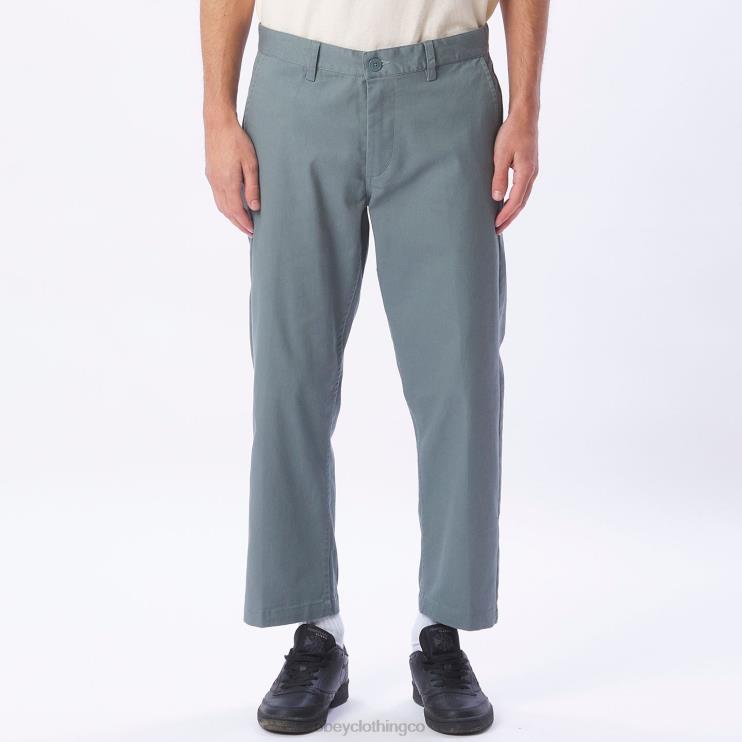 ropa hoja 8RB6X971 OBEY hombres pantalón rezagado inundado