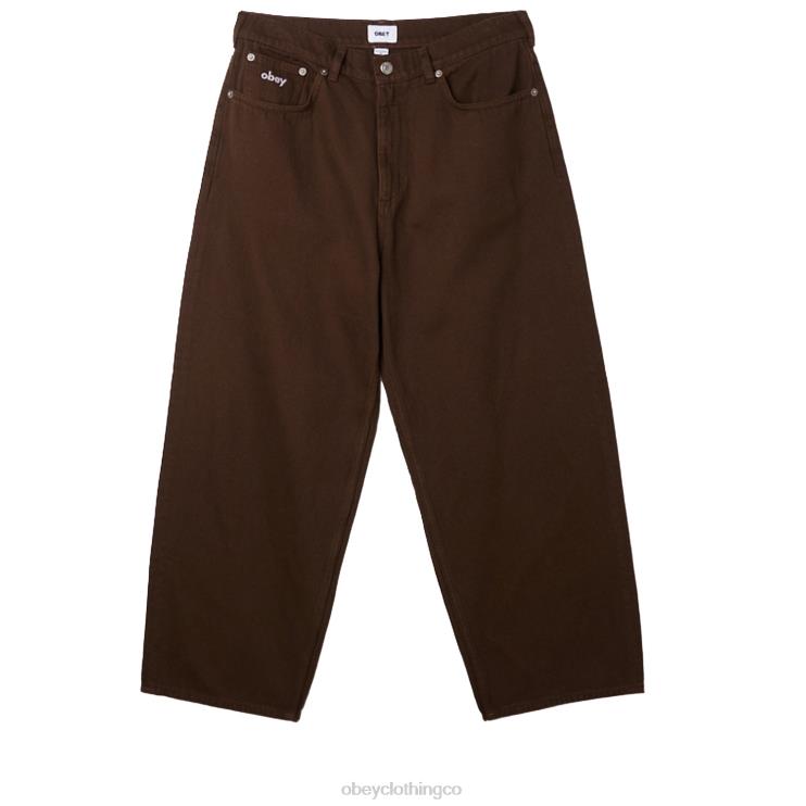 ropa java marrón 8RB6X928 OBEY hombres jean holgado