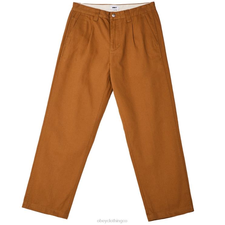 ropa madera de catechu 8RB6X946 OBEY hombres pantalón inmobiliario