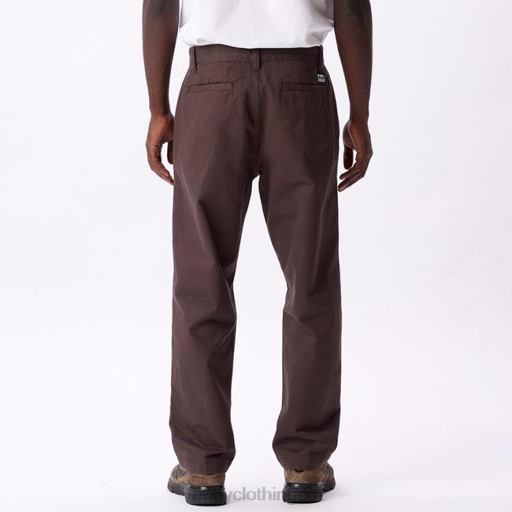 ropa marron oscuro 8RB6X944 OBEY hombres pantalón inmobiliario