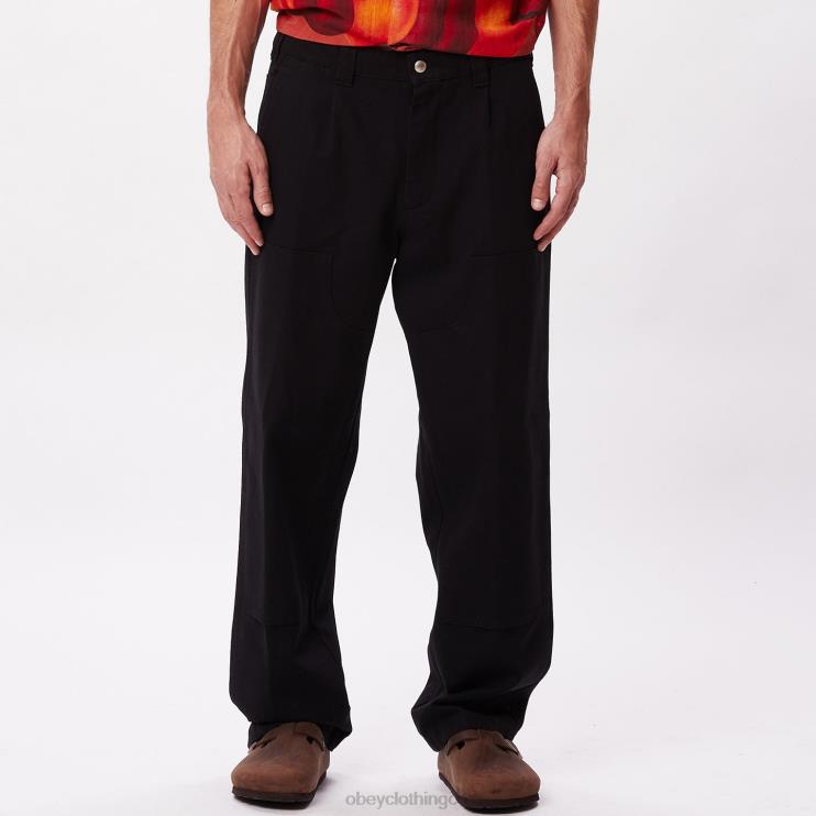 ropa negro 8RB6X948 OBEY hombres pantalón tornero