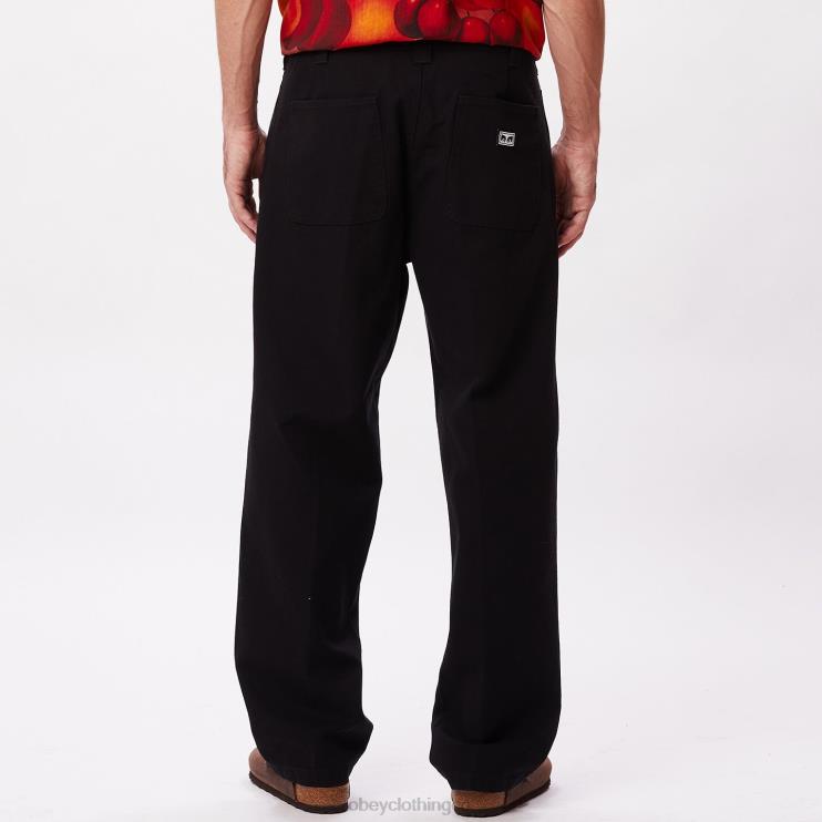 ropa negro 8RB6X948 OBEY hombres pantalón tornero
