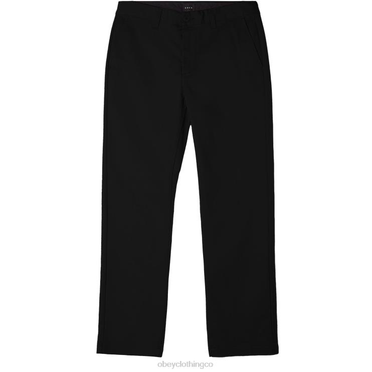 ropa negro 8RB6X970 OBEY hombres pantalón rezagado inundado