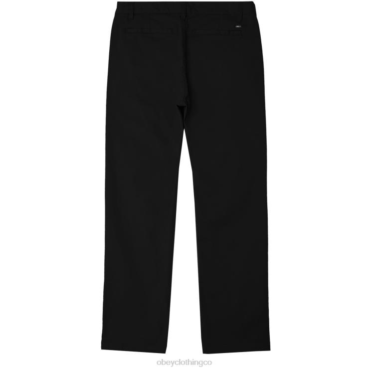ropa negro 8RB6X970 OBEY hombres pantalón rezagado inundado