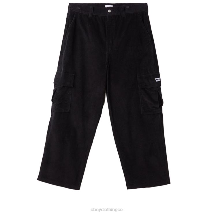 ropa negro digital 8RB6X913 OBEY hombres pantalones cargo bigwig baggy de pana - Haga un click en la imagen para cerrar