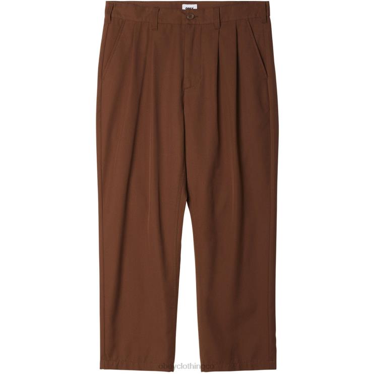 ropa sepia 8RB6X956 OBEY hombres pantalón plisado fubar