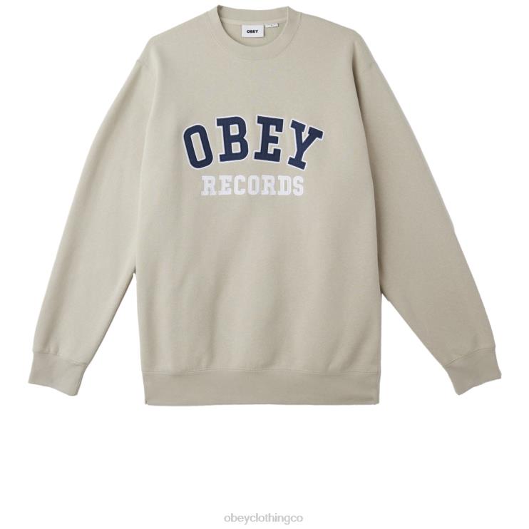 ropa Gris plateado 8RB6X1052 OBEY hombres registros de cuello redondo