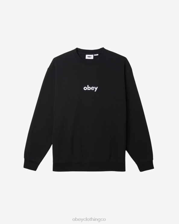 ropa negro 8RB6X1036 OBEY hombres cuello redondo en minúsculas