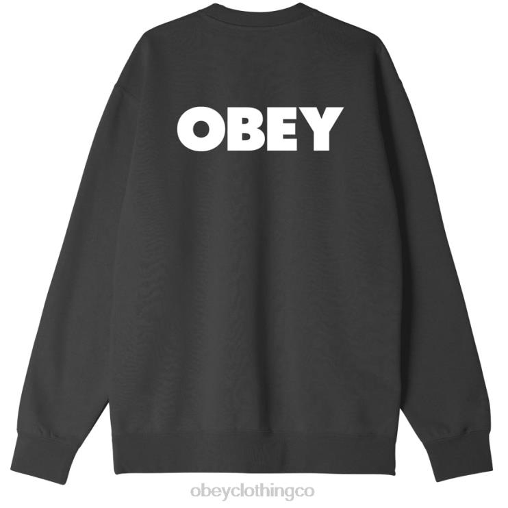 ropa negro 8RB6X1040 OBEY hombres cuello redondo premium audaz