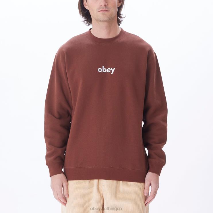 ropa sepia 8RB6X1055 OBEY hombres cuello redondo en minúsculas