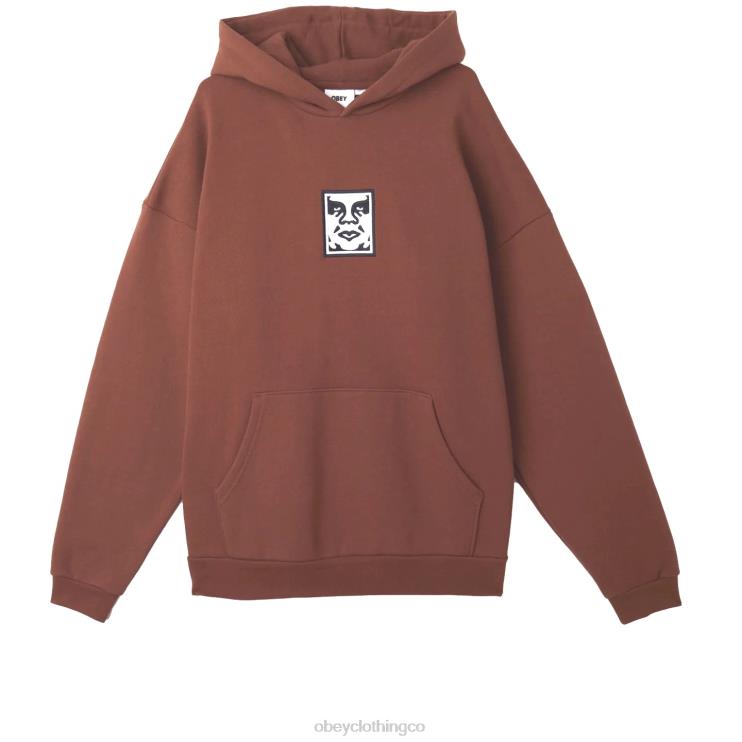 ropa sepia 8RB6X991 OBEY hombres Icon capucha extra pesada ii