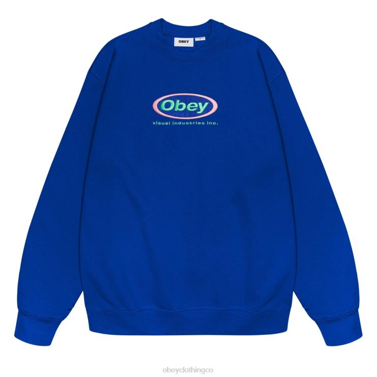ropa surf azul 8RB6X1049 OBEY hombres Cª. Cuello redondo