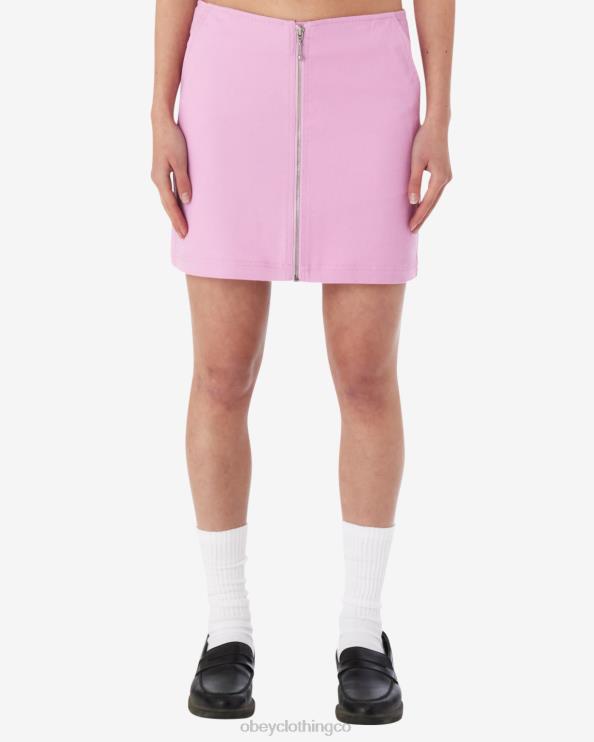 ropa lavanda pastel 8RB6X534 OBEY mujer falda louise con cremallera