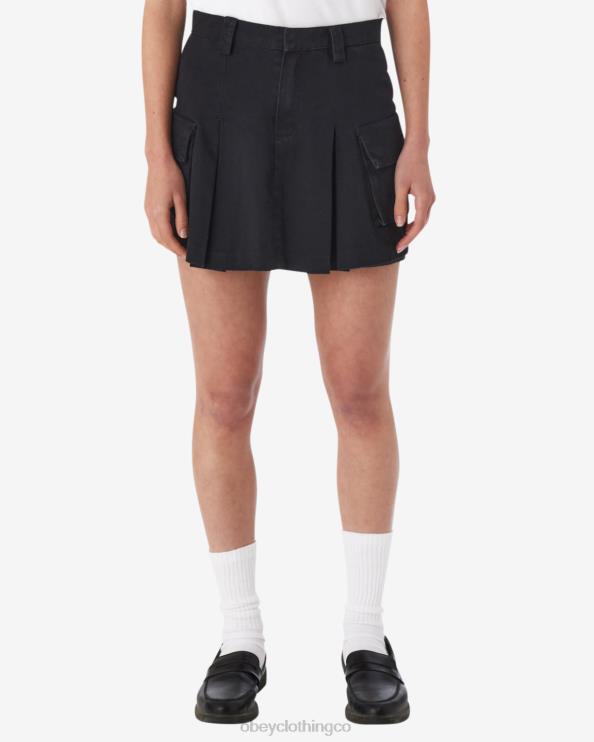ropa negro 8RB6X537 OBEY mujer minifalda cargo andrea