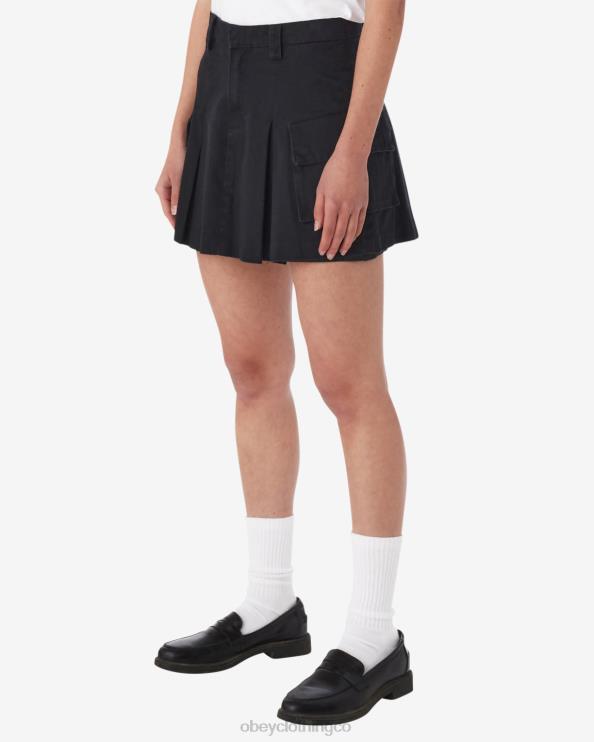 ropa negro 8RB6X537 OBEY mujer minifalda cargo andrea