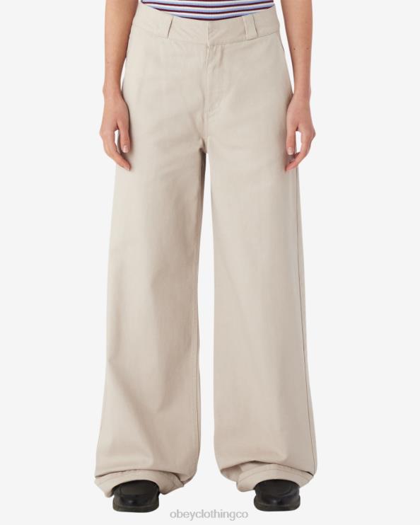 ropa Gris plateado 8RB6X528 OBEY mujer pantalón de trabajo mila