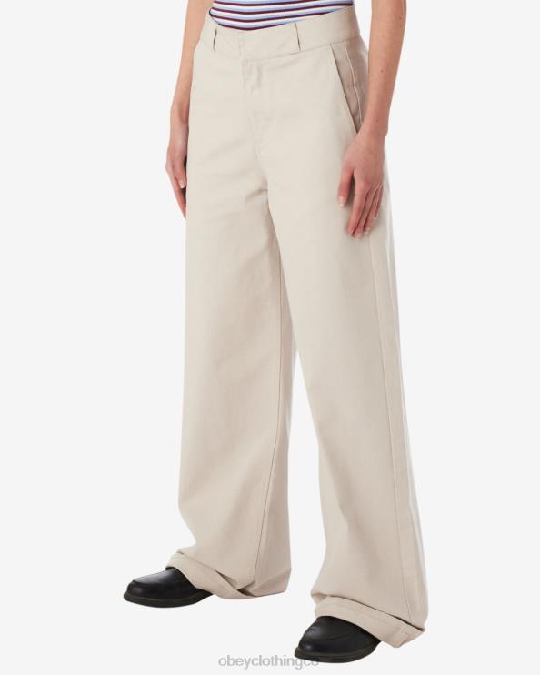 ropa Gris plateado 8RB6X528 OBEY mujer pantalón de trabajo mila