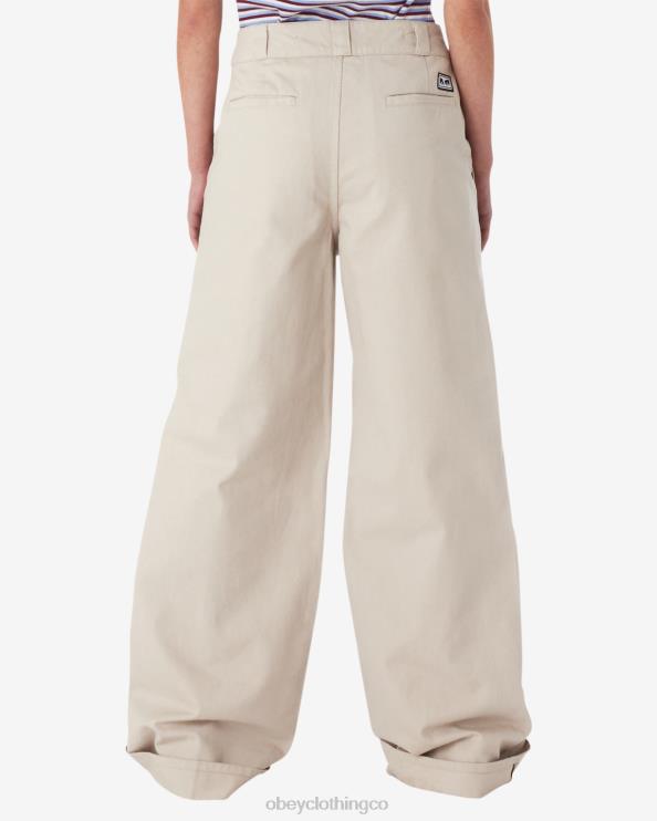 ropa Gris plateado 8RB6X528 OBEY mujer pantalón de trabajo mila