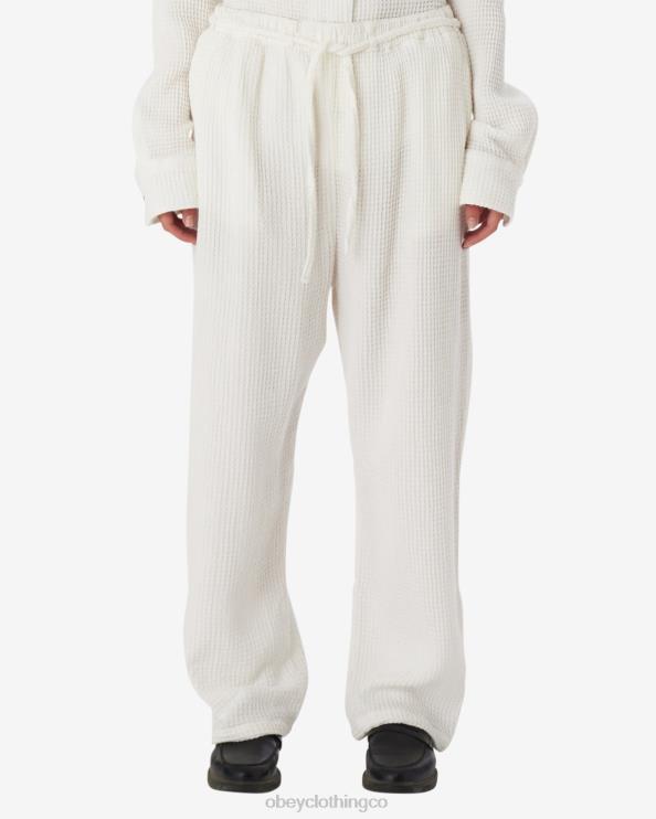ropa blanco apagado 8RB6X524 OBEY mujer pantalón camille waffle