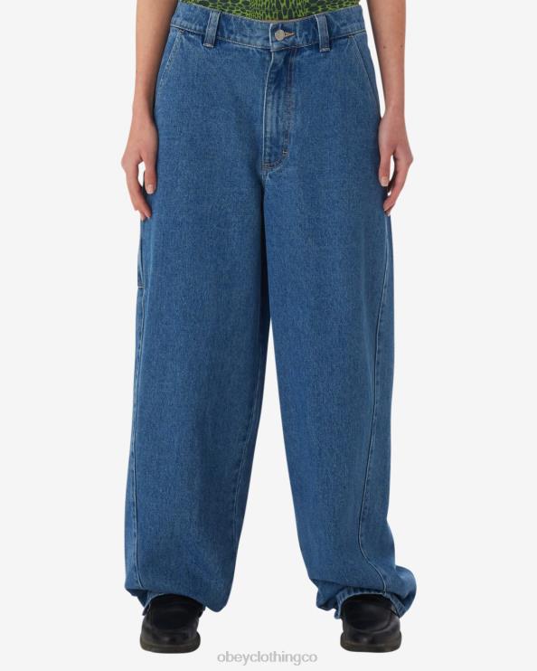 ropa índigo claro 8RB6X517 OBEY mujer lirio carpintero mezclilla