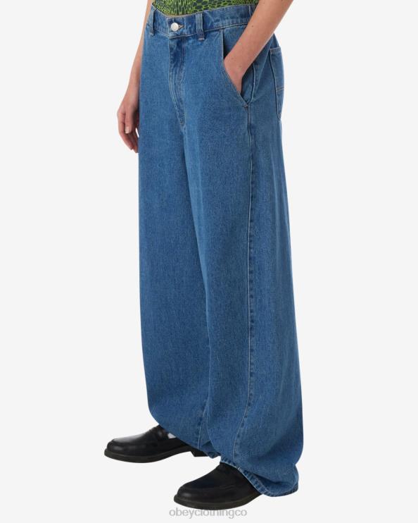 ropa índigo claro 8RB6X517 OBEY mujer lirio carpintero mezclilla