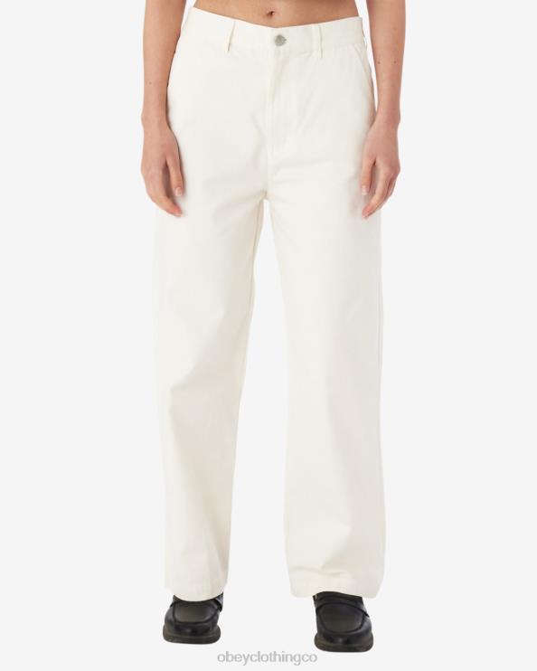 ropa susurro blanco 8RB6X522 OBEY mujer pantalón carpintero rosa