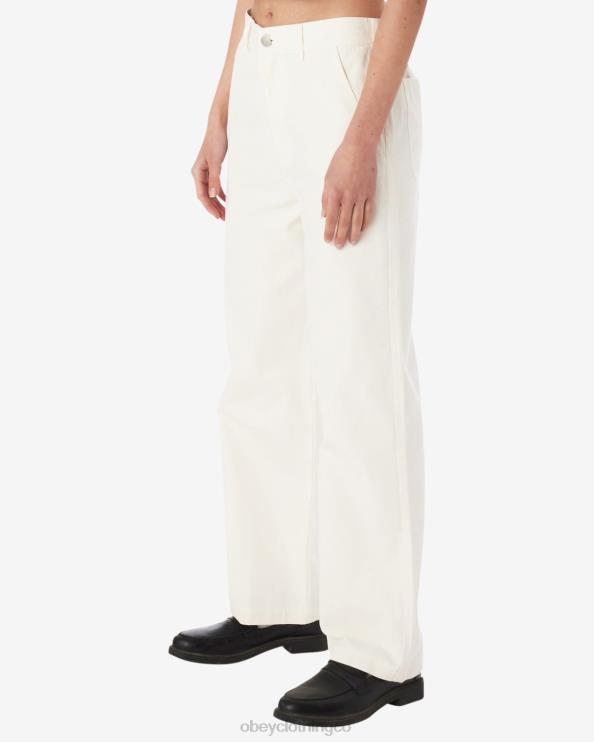 ropa susurro blanco 8RB6X522 OBEY mujer pantalón carpintero rosa