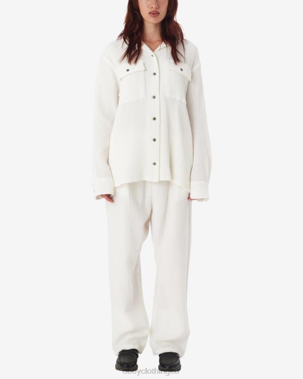 ropa blanco apagado 8RB6X554 OBEY mujer camisa camille waffle