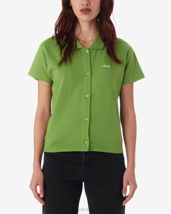 ropa verde picante 8RB6X561 OBEY mujer botón abajo