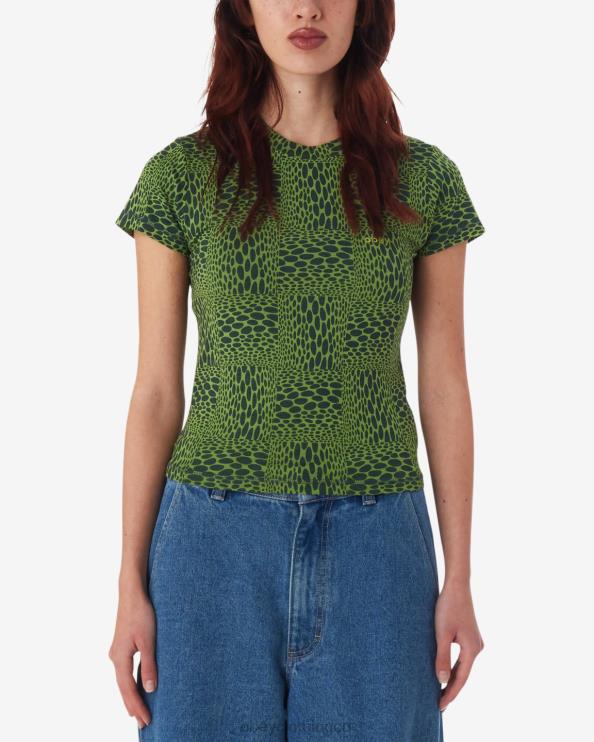 ropa verde picante multi 8RB6X564 OBEY mujer camiseta jubatus