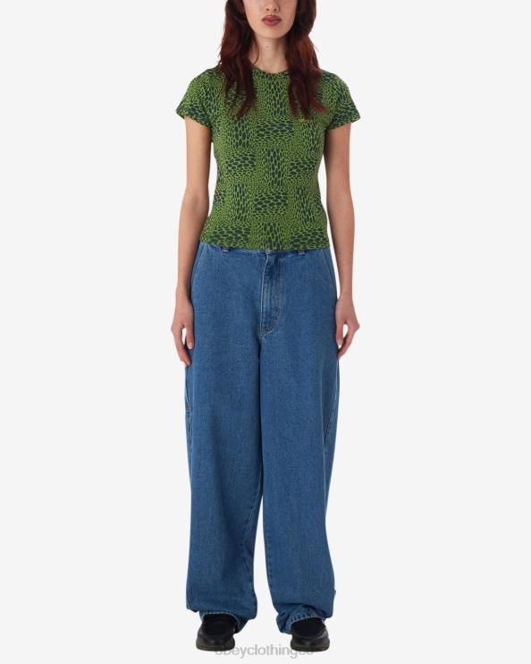 ropa verde picante multi 8RB6X564 OBEY mujer camiseta jubatus