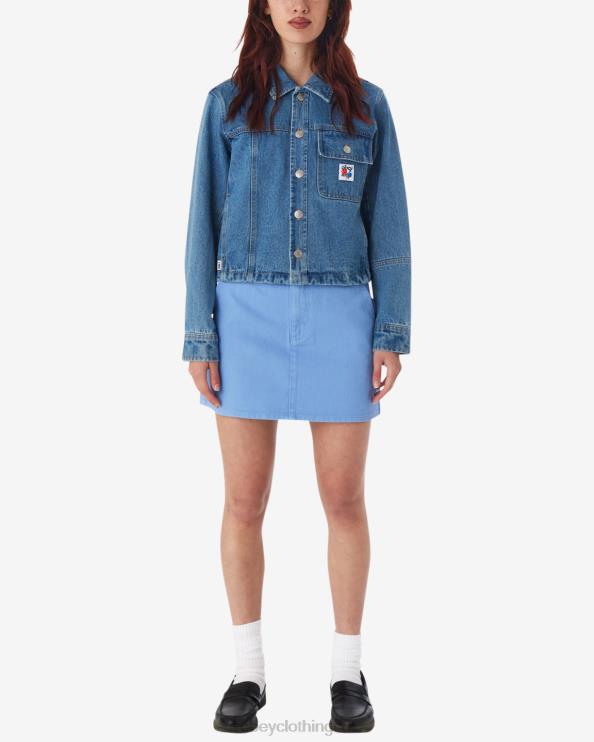 ropa índigo claro 8RB6X548 OBEY mujer chaqueta camisera reconstruida