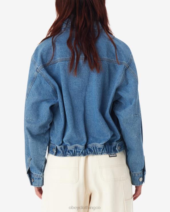 ropa índigo claro 8RB6X598 OBEY mujer chaqueta nessa
