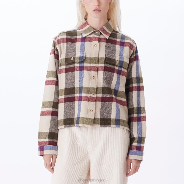 ropa arcilla multi 8RB6X711 OBEY mujer camisa viola