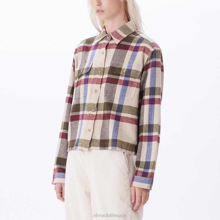 ropa arcilla multi 8RB6X711 OBEY mujer camisa viola