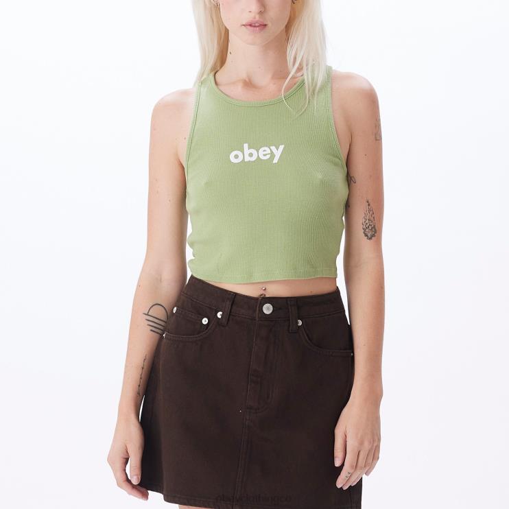 ropa helecho 8RB6X742 OBEY mujer tanque megan costilla minúscula