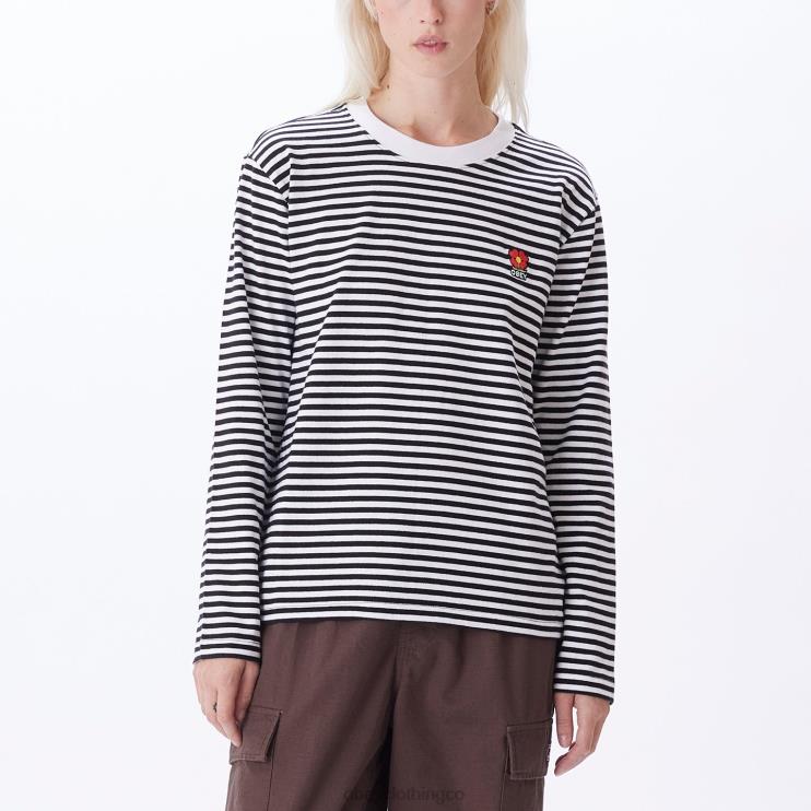 ropa negro múltiple 8RB6X720 OBEY mujer camiseta romelia ls