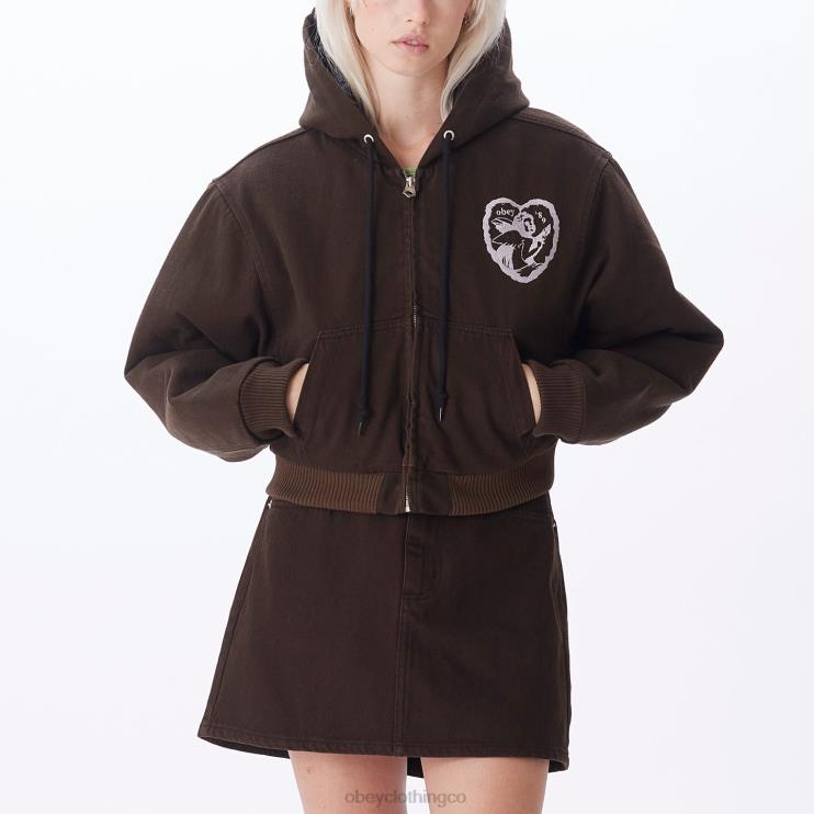 ropa java marrón 8RB6X646 OBEY mujer chaqueta bomber salina