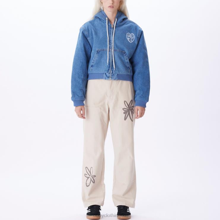 ropa índigo claro 8RB6X647 OBEY mujer chaqueta bomber salina