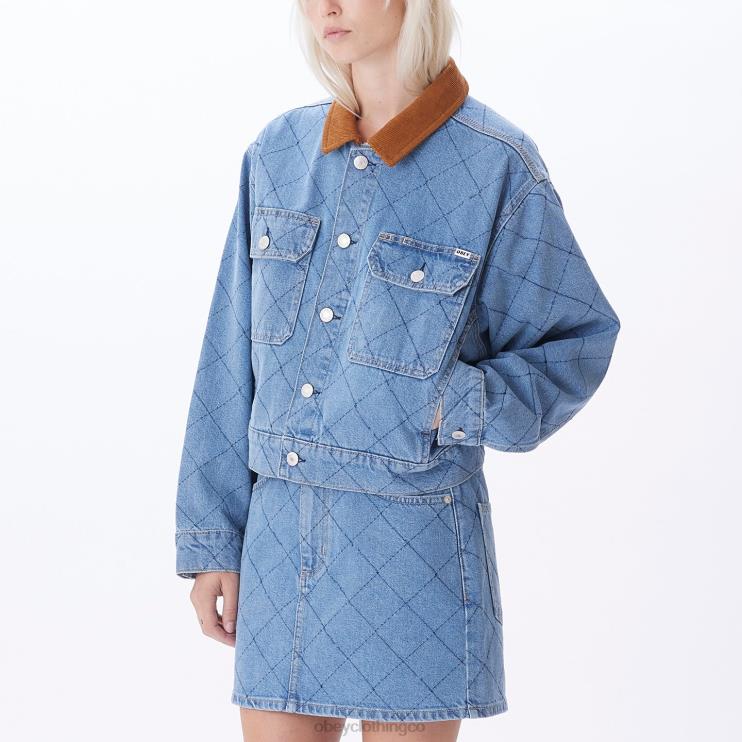 ropa índigo claro 8RB6X661 OBEY mujer chaqueta ariana
